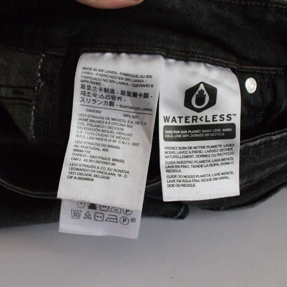 Levis 28x30 721 High Rise Skinny Black/Gray Jeans Dark Wash Soft Jeans - Picture 8 of 11